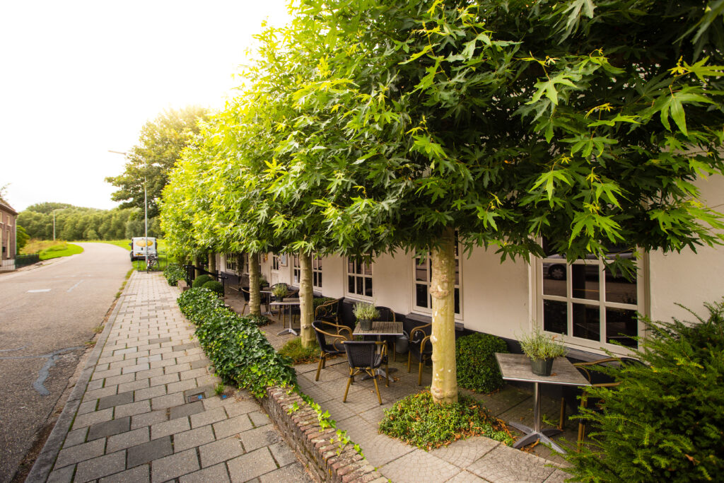 restaurant weeghbrug in de zon in wamel